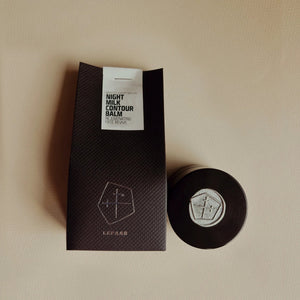 LEPAAR Night Milk Contour Balm Rejuvenating Face Refine packaging on a beige background