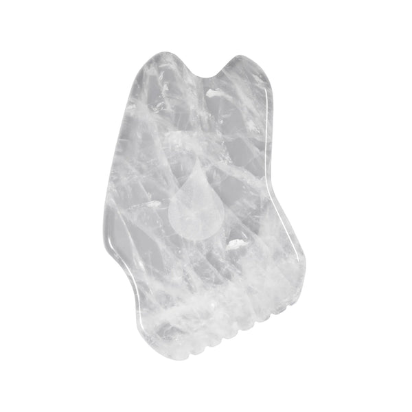 LIVING LIBATIONS Classic Quartz Gua Sha Parceled in a Perfect Puffer Pocket