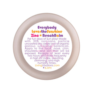 LIVING LIBATIONS Everybody Loves the Sunshine Zinc Beach Balm. 6.5ml