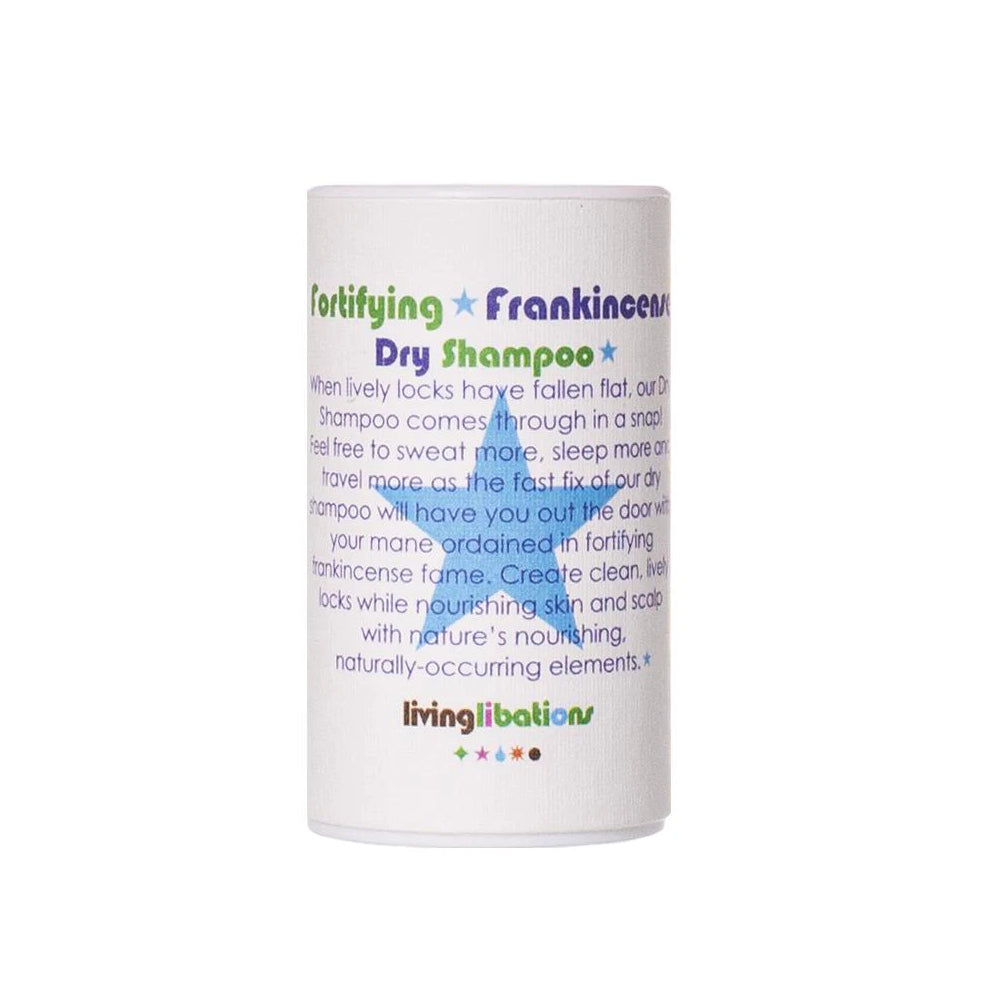 Living Libations Fortifying Frankincense Dry Shampoo with natural powder formula. 30ml