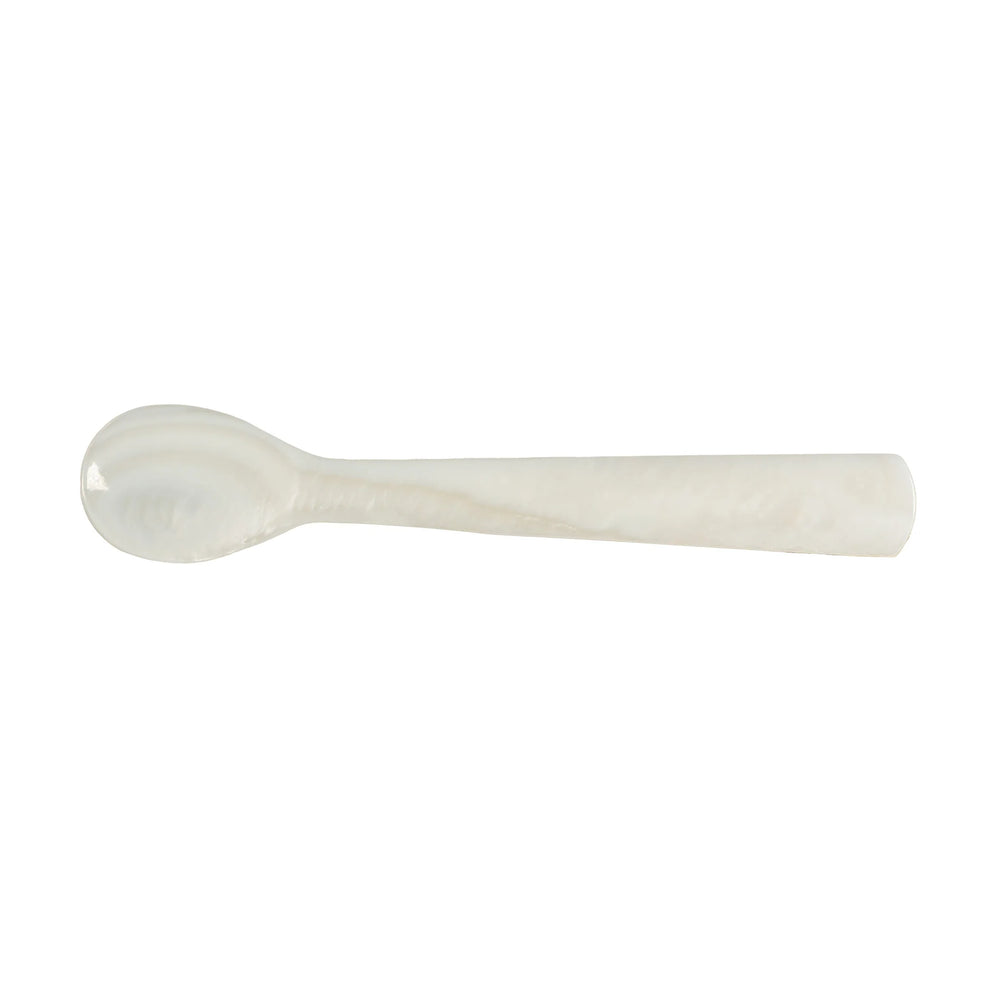 Living Libations Mother of Pearl Spoon Rounded for scooping balms and toothpaste.