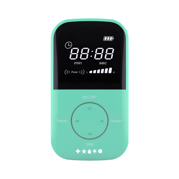 Living Libations Nose Glow red light therapy device with tips for nose, ears, mouth, and throat, featuring a USB charger and Illume Classic Camphorous Elixir.