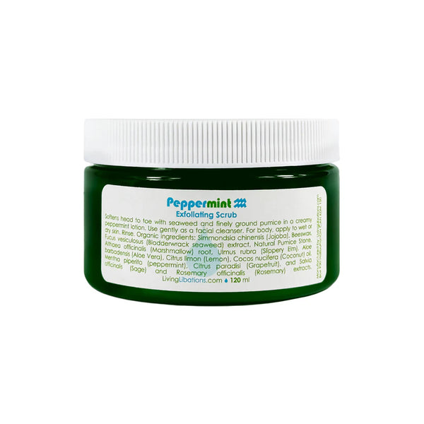 Living Libations Peppermint Exfoliating Scrub for silky-smooth, refreshed skin