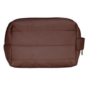 LIVING LIBATIONS Puffer Dopp Bag coffee bean