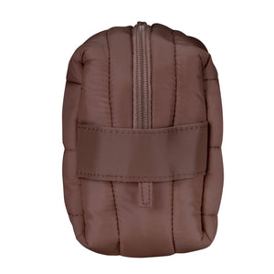 LIVING LIBATIONS Puffer Dopp Bag coffee bean