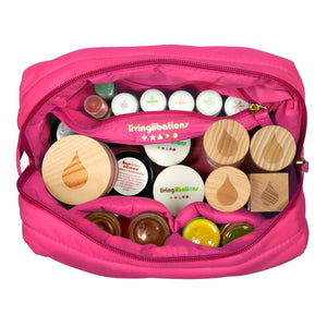LIVING LIBATIONS Puffer Dopp Bag peony pink