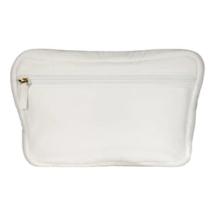 LIVING LIBATIONS Puffer Hip Bag with EMF Shield wisteria white