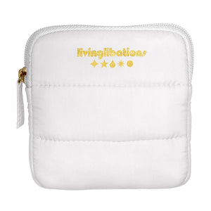 LIVING LIBATIONS The Perfect Puffer Pocket wisteria white