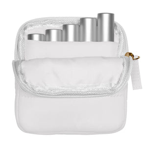 LIVING LIBATIONS The Perfect Puffer Pocket wisteria white