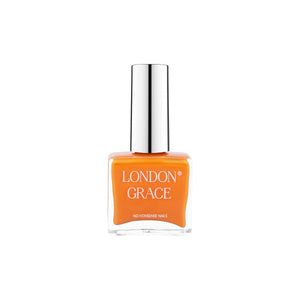 London Grace Billy Nail Polish, a vibrant tangerine orange shade that brings a burst of brightness, vegan, cruelty-free, and eco-friendly for a flawless finish.