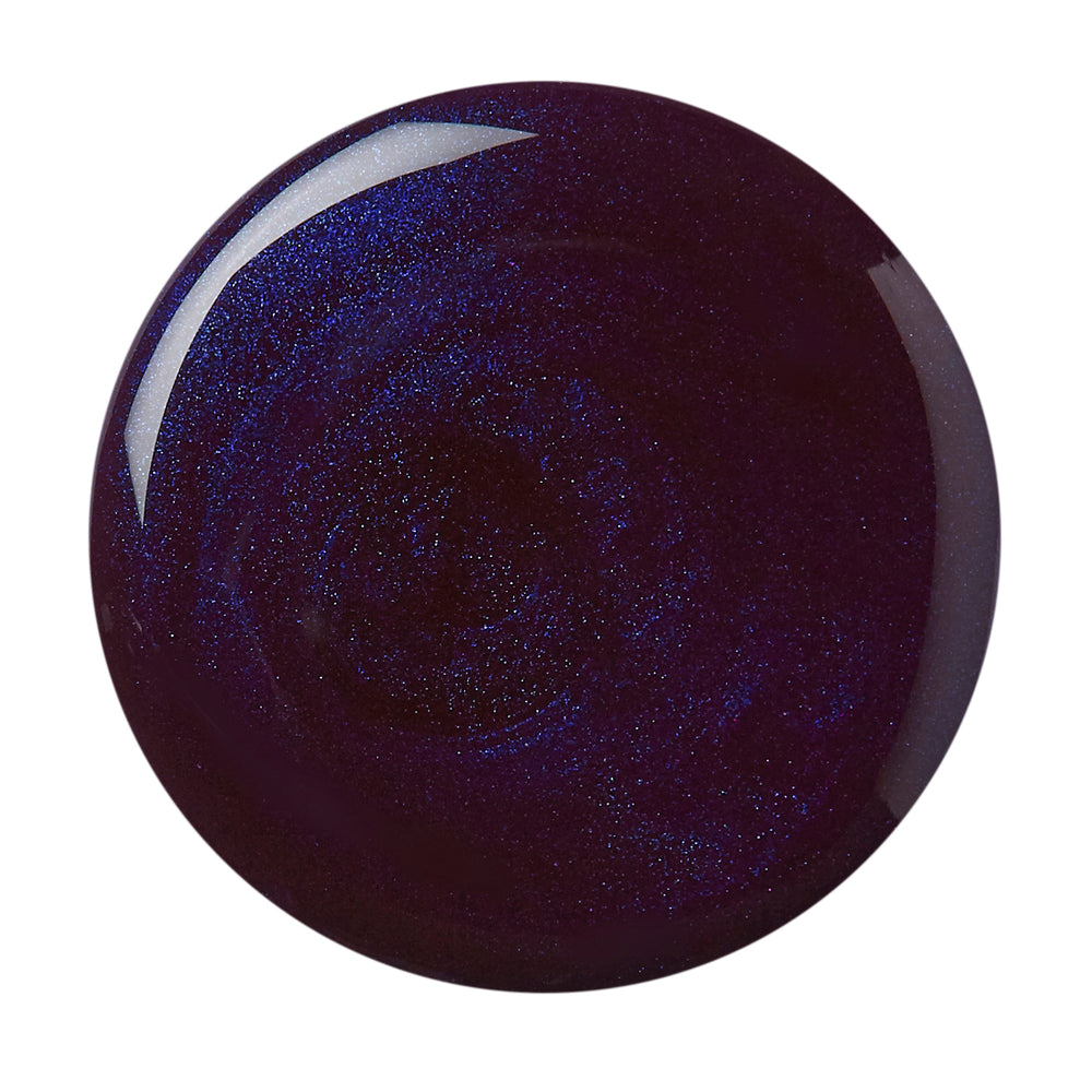 London Grace Blake Nail Polish in a deep petrol purple with metallic shimmer, offering bold, glossy color with salon-quality results. Vegan, cruelty-free, and eco-friendly.