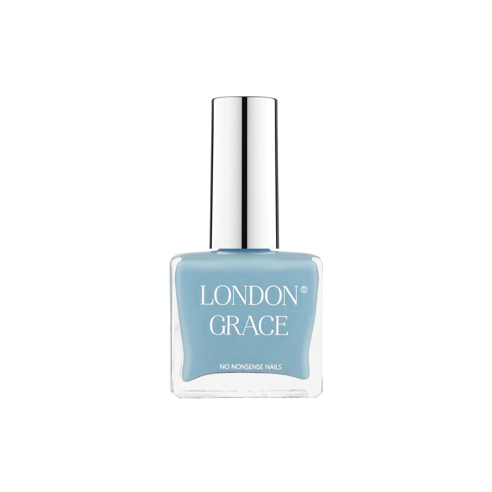 Light sky blue nail polish bottle — London Grace Florence.