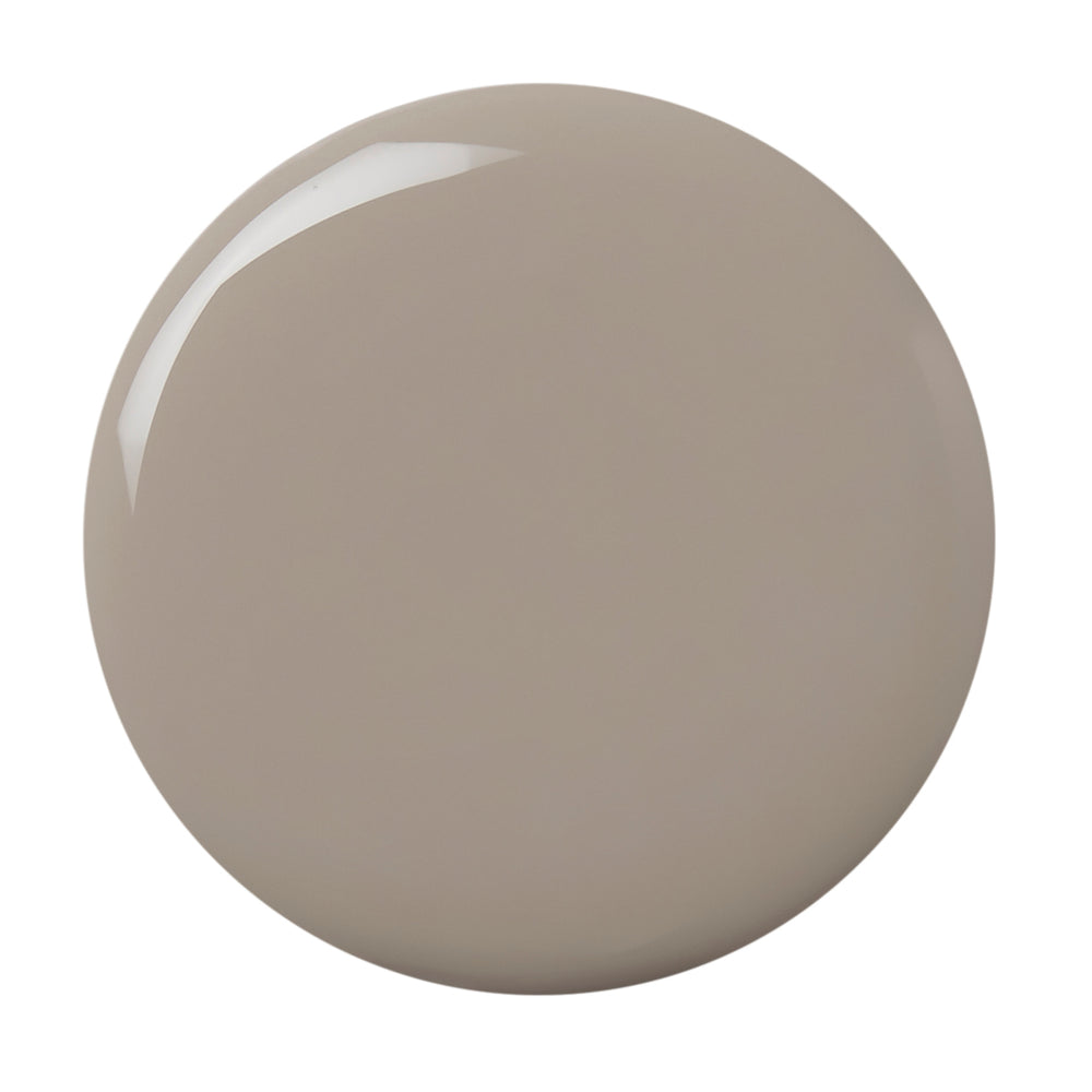 Neutral greige nail polish shade — London Grace Graham, vegan and long-wearing.