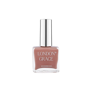 London Grace Mae Nail Polish – warm earthy clay with a glossy, long-lasting finish. Vegan and cruelty-free formula.