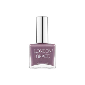 London Grace Penny Nail Polish – chic mauve shade. Vegan, cruelty-free, glossy, and long-wearing.