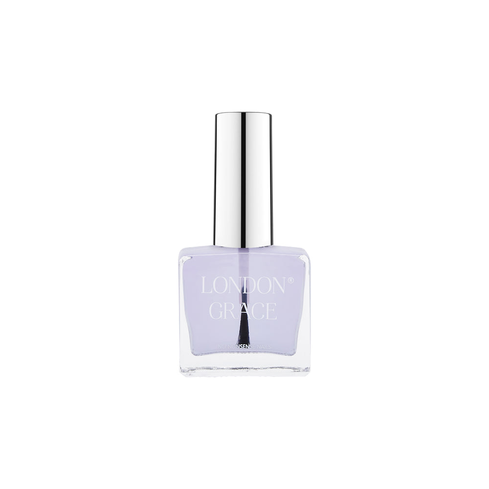 London Grace Strengthener Base Coat – hardens and protects nails. AHA-enriched formula. Vegan and cruelty-free.
