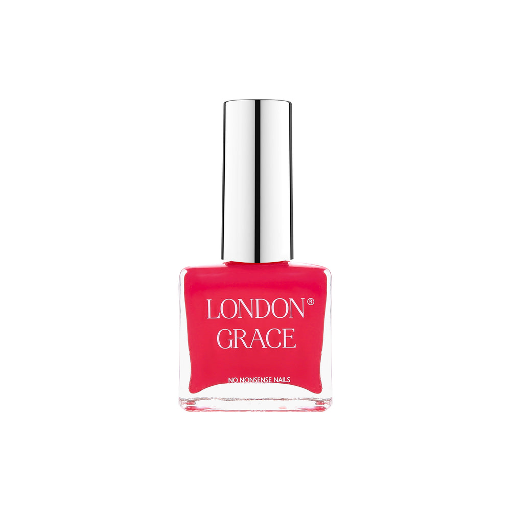 London Grace Taylor Nail Polish – vibrant tropical red for flawless nails. Vegan, long-wearing, and eco-friendly.