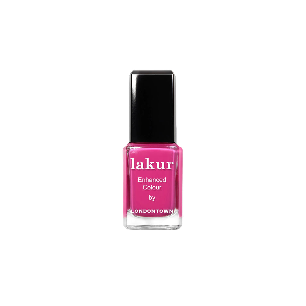 LONDONTOWN Summer Fling shocking pink nail polish with glossy finish in 12ml bottle