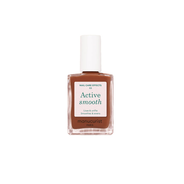 Bottle of MANUCURIST Active Smooth 03 CC Nail Polish with a rosy satin finish to perfect and smooth the nail surface.