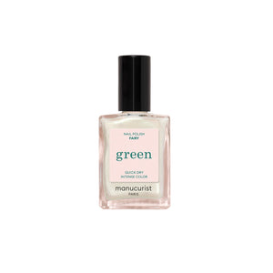 Manucurist Green Nail Polish Fairy — holographic pearly white nail polish bottle with shimmer finish, vegan and bio-sourced formula.