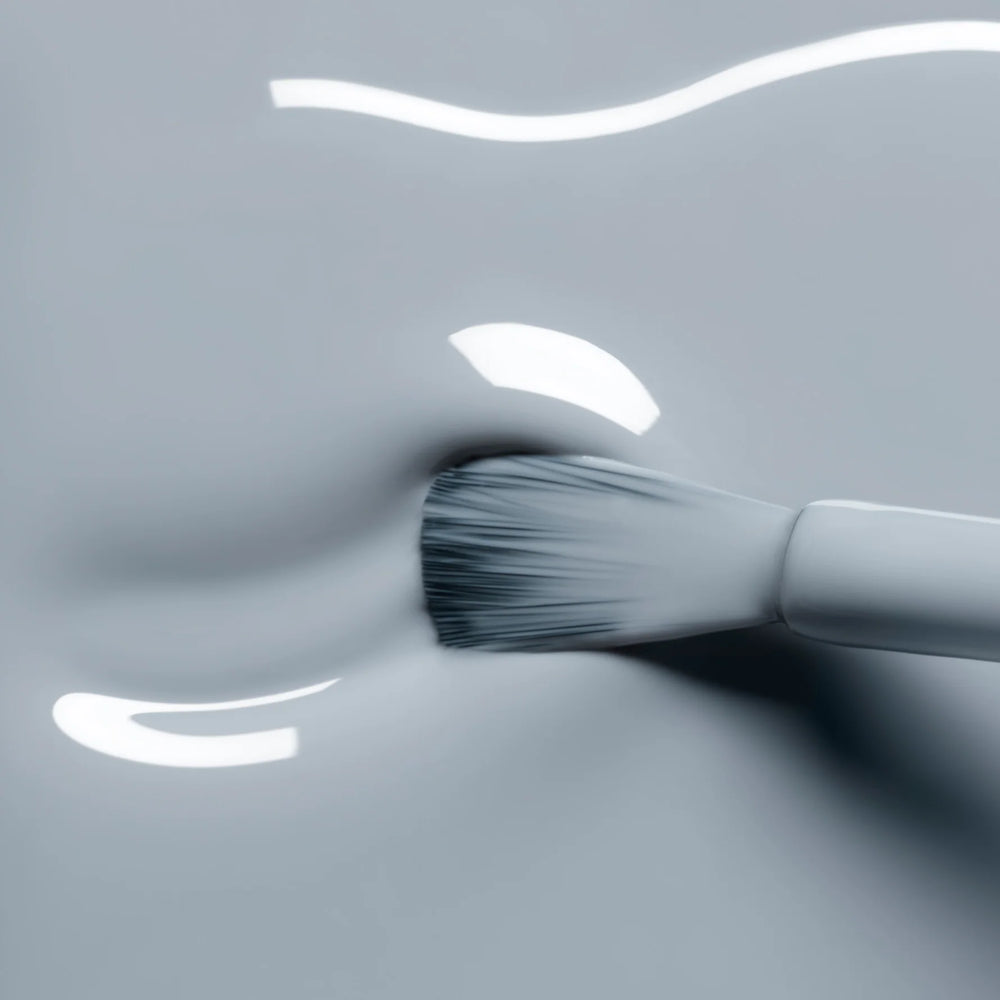 manucurist mist grey nail polish on white background