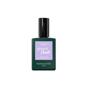 MANUCURIST Green Flash™ LED Nail Polish in Wisteria - Pastel purple shade with cool blue undertones, opaque coverage, eco-friendly gel polish