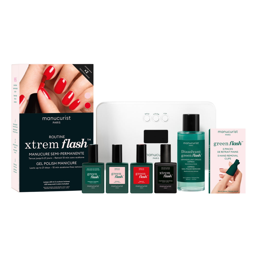 MANUCURIST Xtrem Flas Routine Kit - Hortencia & Poppy Red