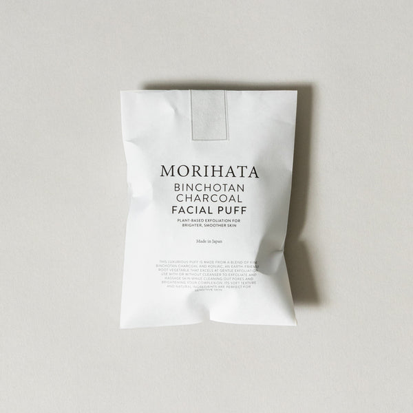 MORIHATA BINCHOTAN Binchotan Charcoal Facial Puff