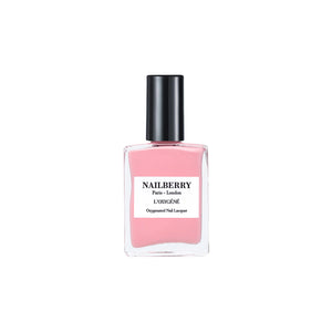 Bottle of NAILBERRY Imperial Blush nail polish in cherry blossom pink with a high-shine finish
