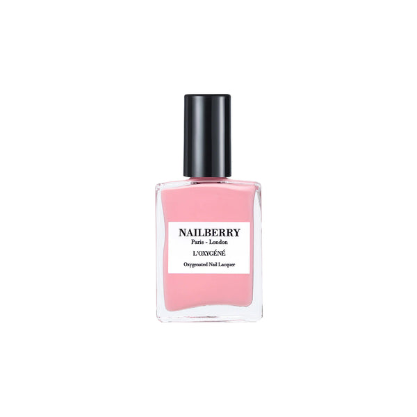 Bottle of NAILBERRY Imperial Blush nail polish in cherry blossom pink with a high-shine finish