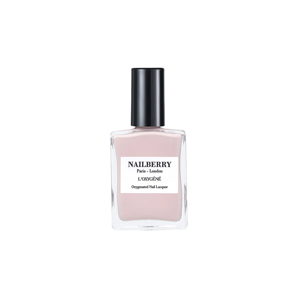 Bottle of NAILBERRY Tokyo Spring nail polish in soft nude-lilac with an opaque, high-shine finish