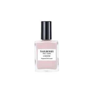Bottle of NAILBERRY Tokyo Spring nail polish in soft nude-lilac with an opaque, high-shine finish