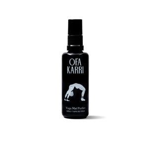 OFA KARRI Yoga Mat Purifier – a natural spray with organic essential oils to refresh and deodorize your yoga mat, featuring uplifting citrus and fresh notes.