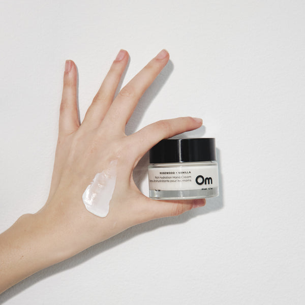 OM ORGANICS Rosewood + Vanilla Rich Hydration Hand Cream
