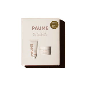 PAUME mini hand care duo set in a box on a white background