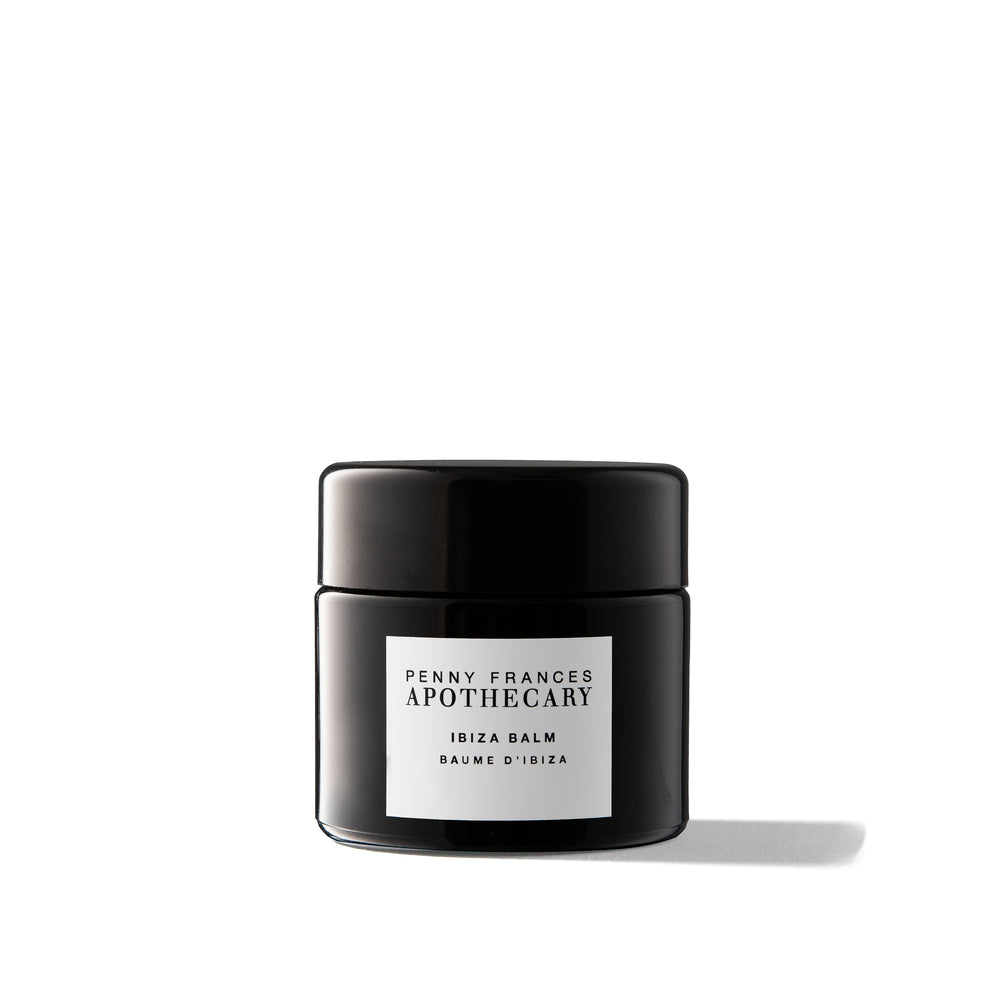 PENNY FRANCES APOTHECARY Ibiza Balm – Aromatic body balm with Spanish rosemary, lavender, basil, and lemon peel oils for soft, rejuvenated skin.