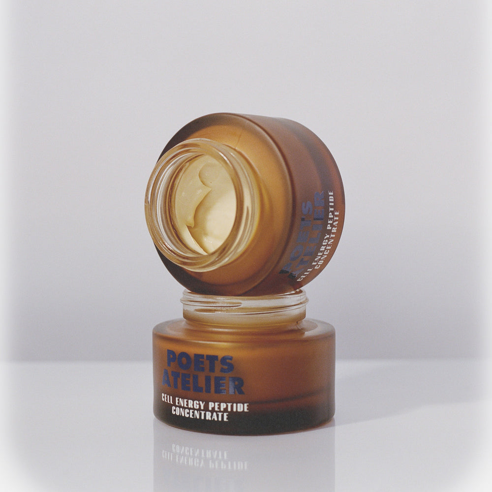 Jar of Poets Atelier Cell Energy Peptide Concentrate on a white background