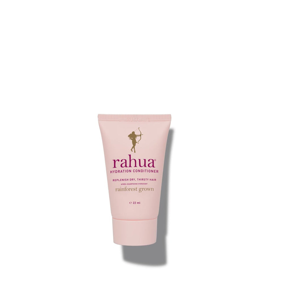 RAHUA Hydration Conditioner - rich, creamy formula for deep moisture. Infused with Amazonian oils and protein-bonding sugars. Softens, detangles, and tames hair, leaving it manageable, stronger, healthier, smoother, and shinier. Scented with tropical passion fruit and mango. Ideal for all hair types experiencing dryness. full size