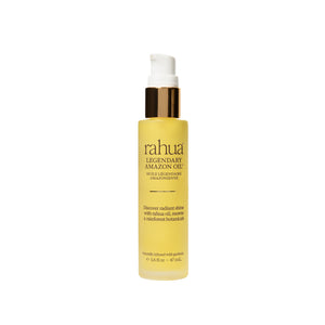 Bottle of Rahua Legendary Amazon Oil on a white background