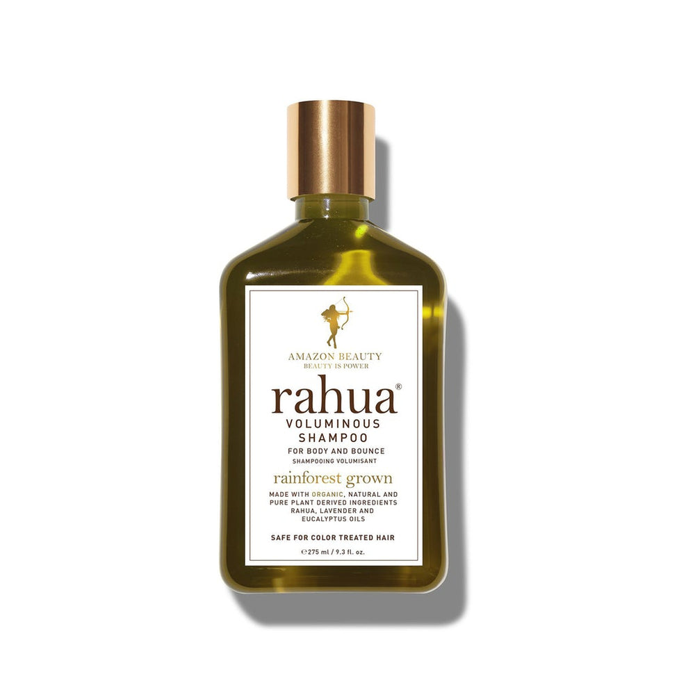 RAHUA Voluminous Shampoo - award-winning formula that strengthens, clarifies, and nourishes hair. Provides volume and body with green tea antioxidants, citrus juices, and lemongrass. Rahua oil fortifies hair from within. Lavender and eucalyptus extracts offer a calming aromatherapy experience. Ideal for fine and oily hair, including color-treated hair. 