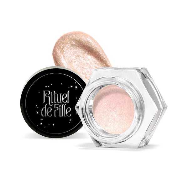 RITUEL DE FILLE Celestial Sphere Gelée Eye Gloss – Ara, iridescent golden-red gelée with subtle teal highlights, suitable for eyes, lips, and highlighting.
