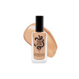 RITUEL DE FILLE Creature of Light Full-Face Serum Illuminator in Angelic Creature, Luminous Rosewater, showing rich, feather-light cream formula for a radiant, glowing complexion.