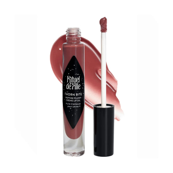 RITUEL DE FILLE Thorn Bite Peptide Plump Crème Lip Oil rose crush