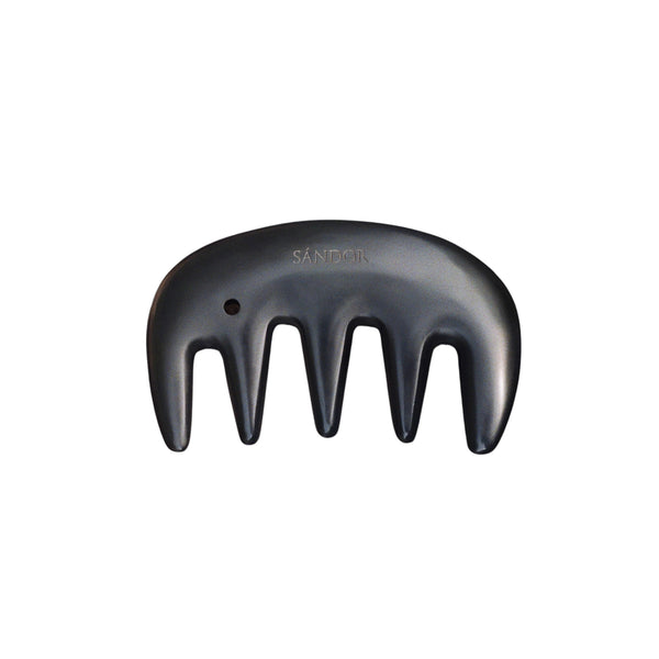 SANDOR Gua Sha Comb made from Bian stone, designed for a smooth, calming scalp massage and sensory hair care ritual