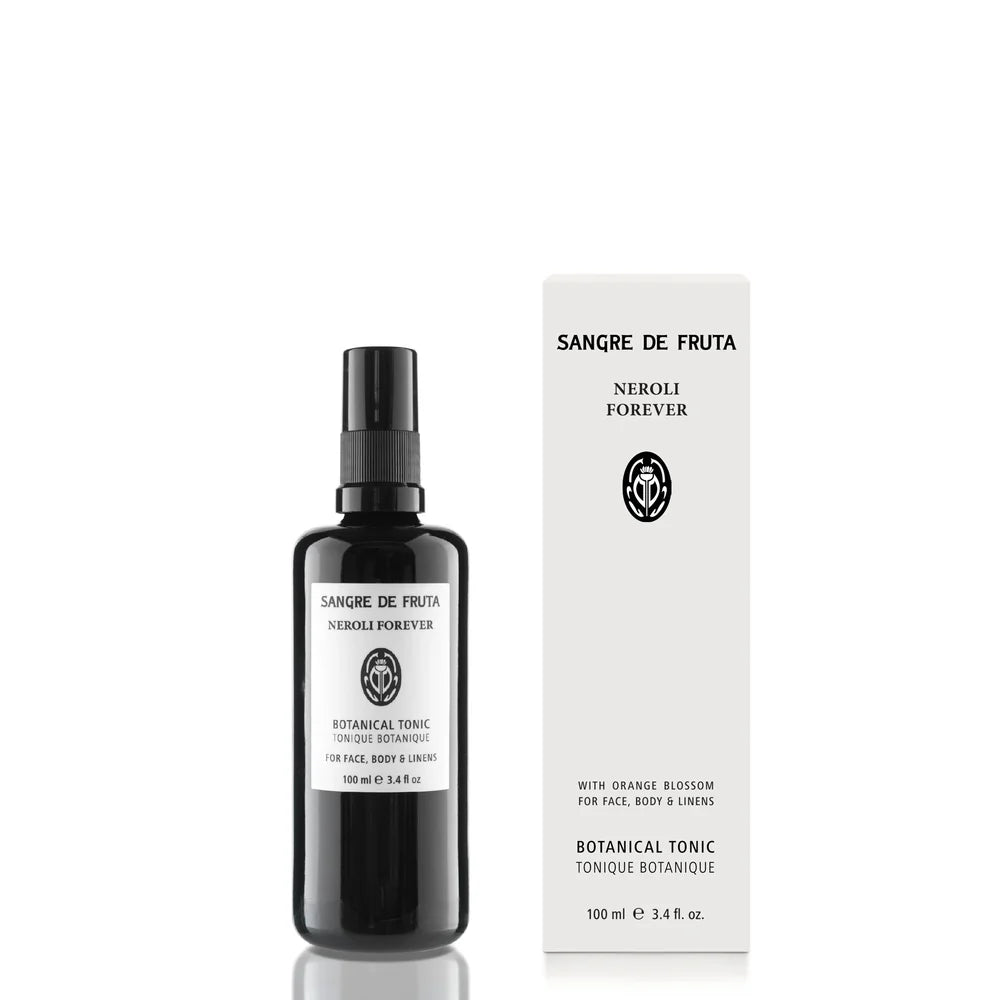 Sangre de Fruta Botanical Tonic – Neroli Forever, a fine mist with neroli and rose otto for a refined, floral scent.
