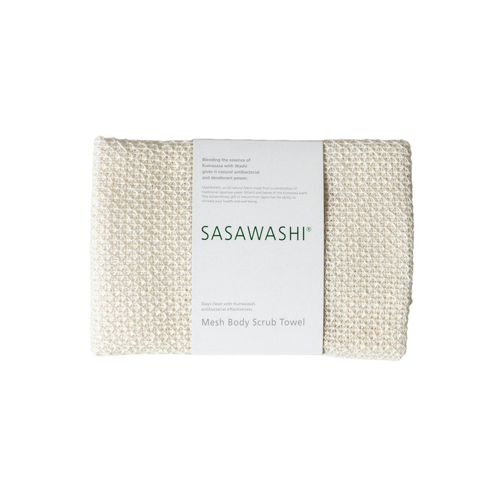 SASAWASHI Mesh Body Scrub Towel Off-White