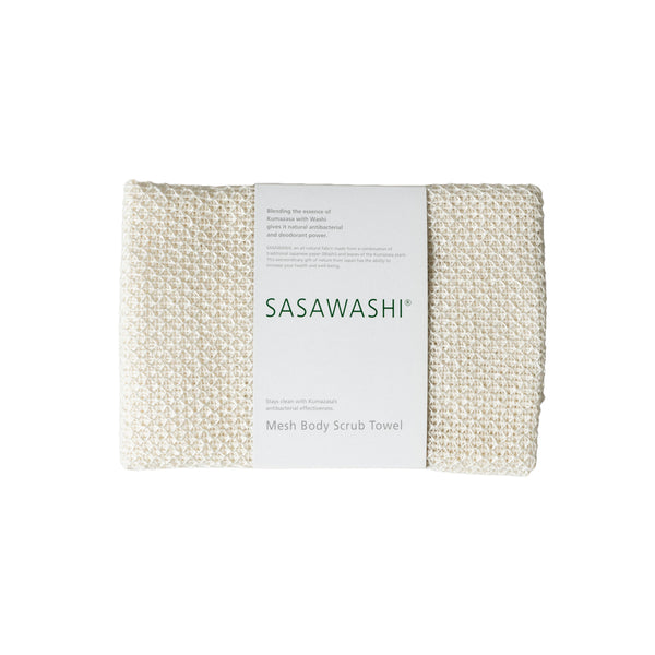 SASAWASHI Mesh Body Scrub Towel Off-White