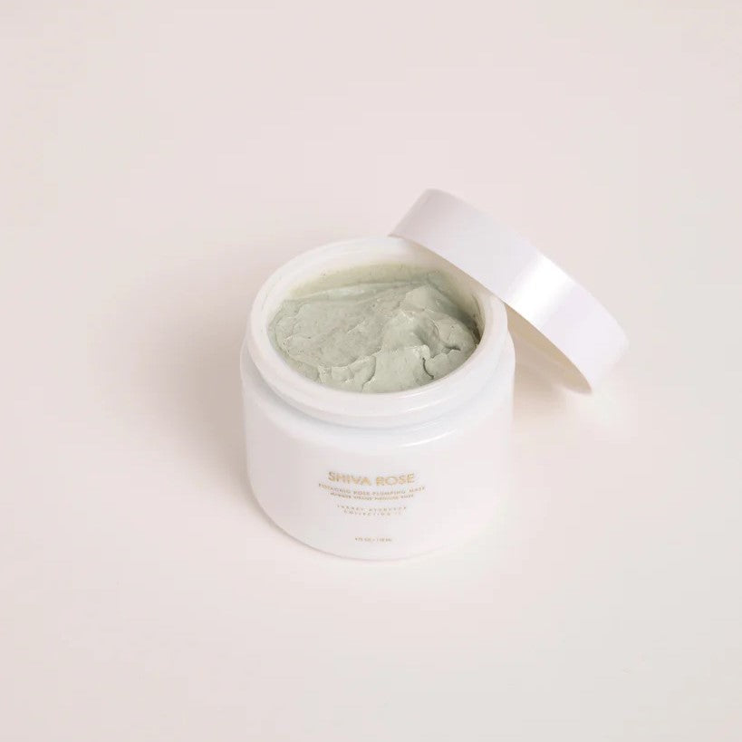 Pistachio Cardamom Plumping Mask with pistachio, rose, and cardamom oils for hydration and skin plumping.