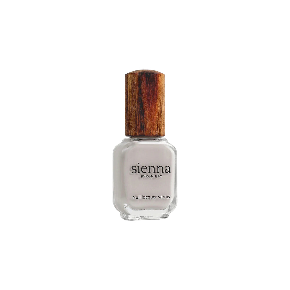 Sienna Byron Bay Clarity Nail Polish – light greige crème, ethical, vegan, and eco-friendly.