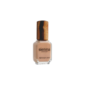 Sienna Byron Bay Comfort Nail Polish – caramel beige crème, vegan, cruelty-free, and eco-friendly.